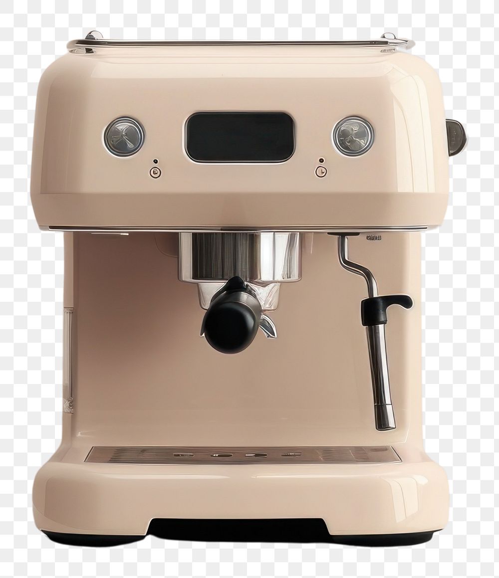 PNG A pink minimal beige coffee machine mixer coffeemaker technology.