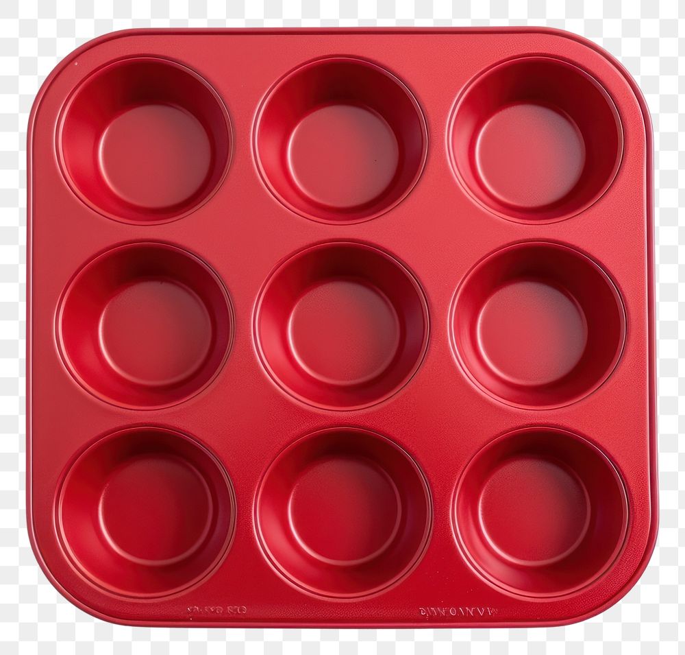 PNG A red muffin pan white background electronics simplicity.
