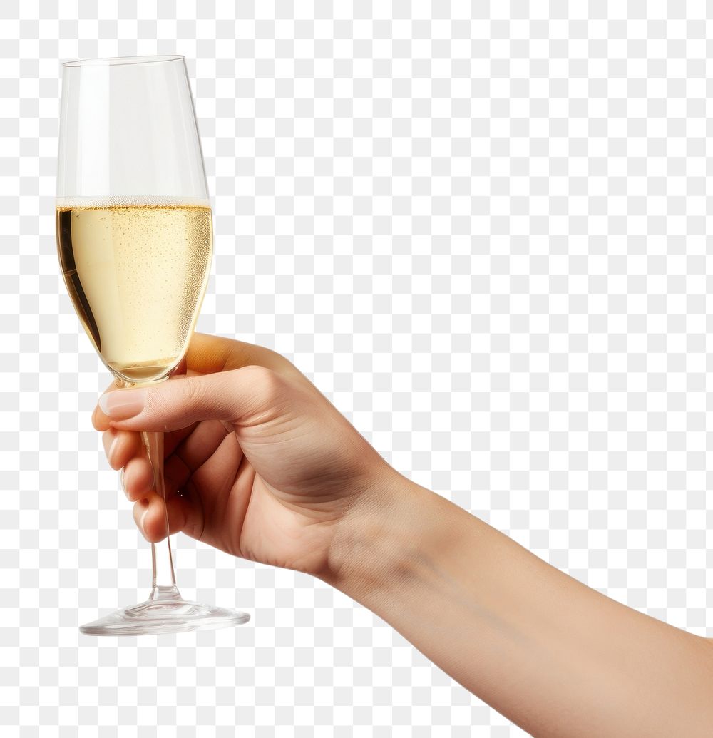 PNG  Two glasses of champagne and bottle drink wine white background