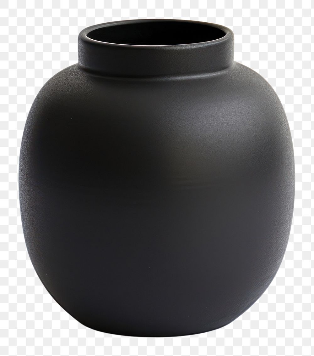PNG Budget black retro vase pottery white background simplicity.