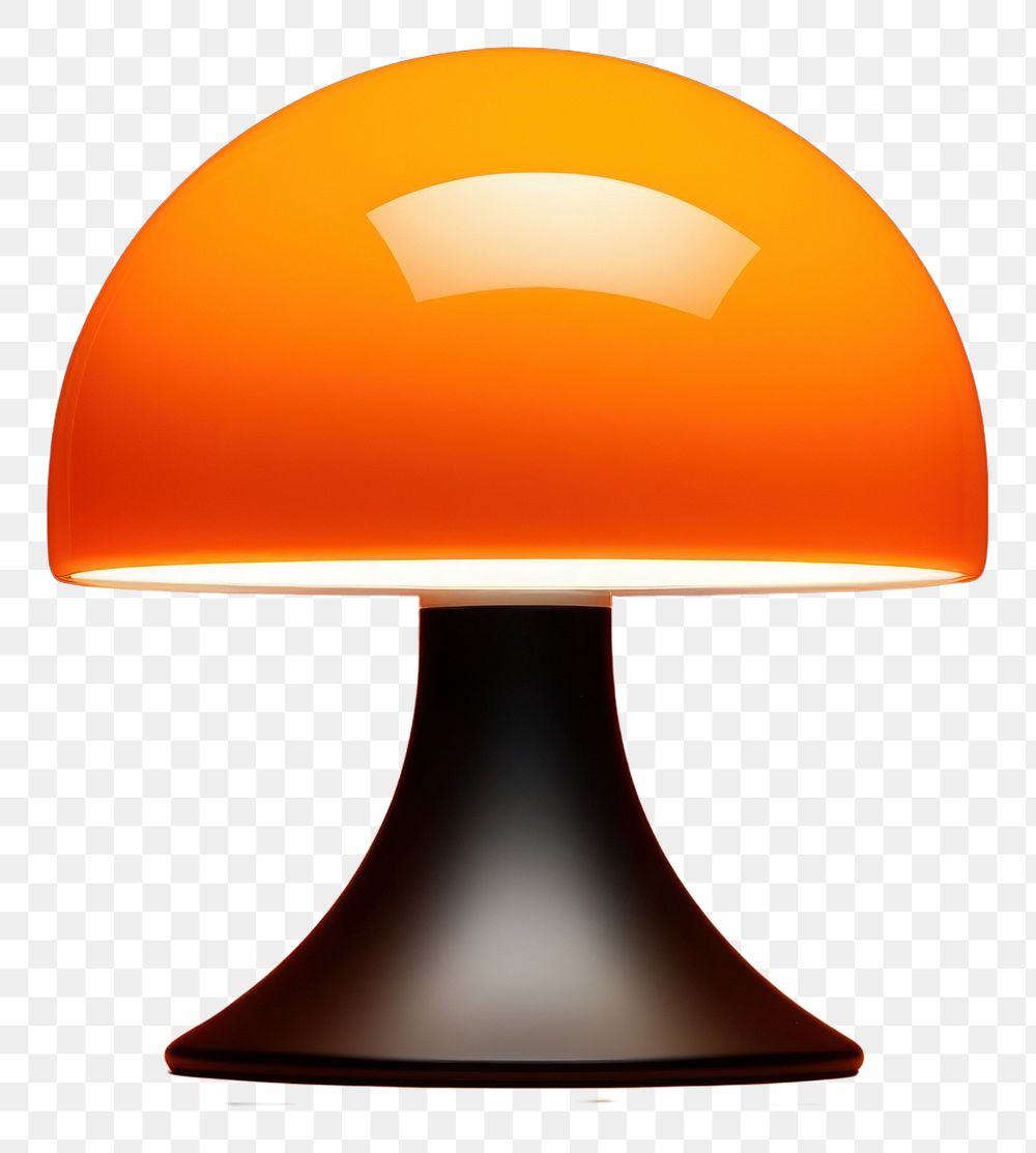 PNG Space age orange lamp lampshade illuminated technology.