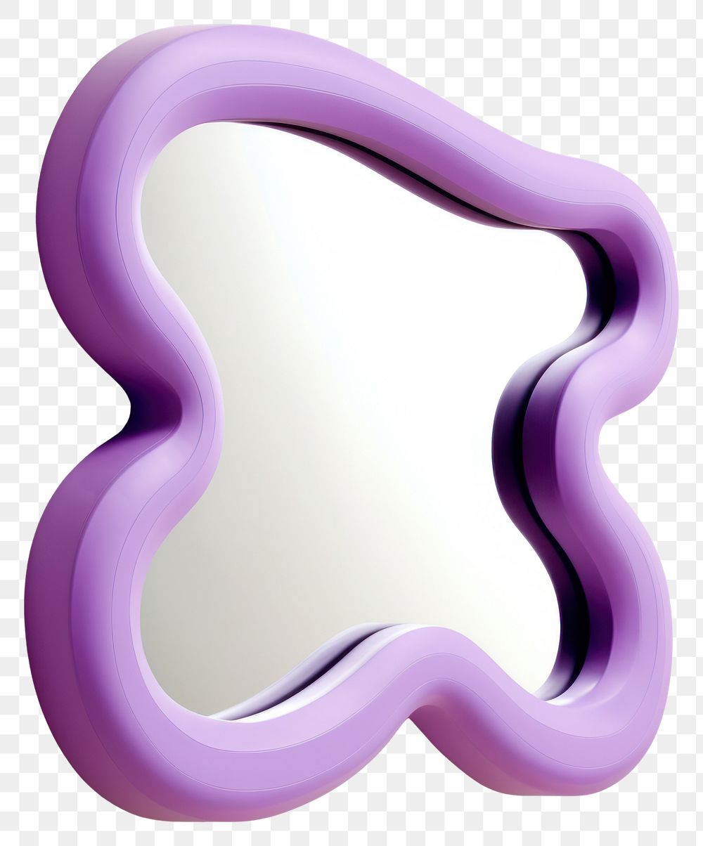 PNG Purple squiggle mirror for wall moustache appliance amethyst.