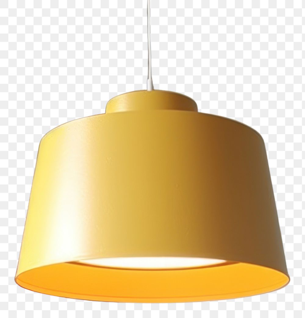 PNG Retro mustard yellow color pendant lamp lampshade electricity chandelier.