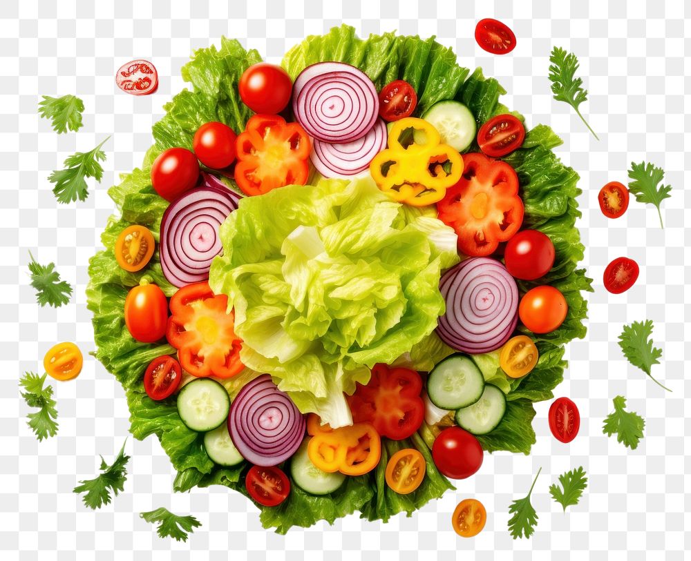 PNG  Salad ingredient vegetable lettuce plant. AI generated Image by rawpixel.