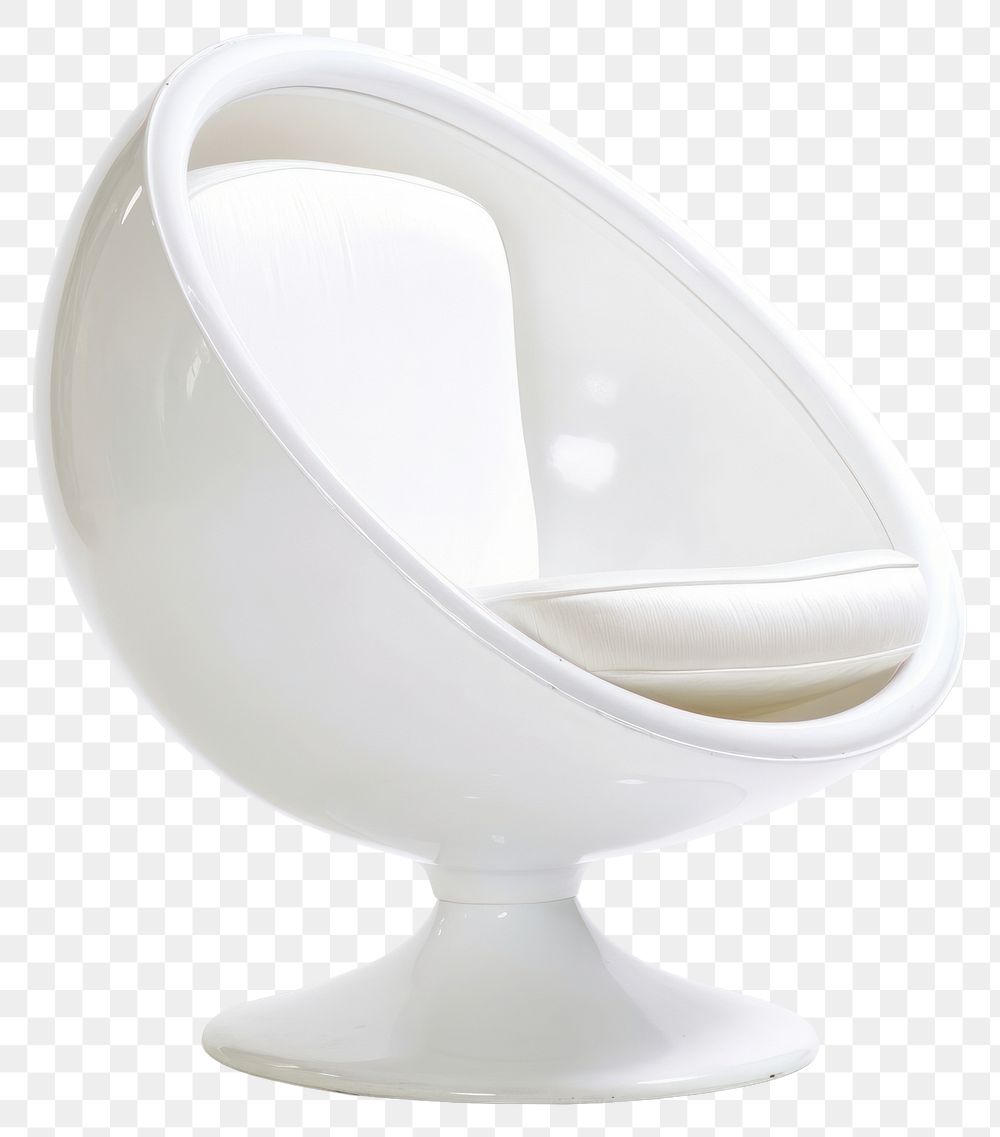 PNG Space age chair furniture white porcelain.