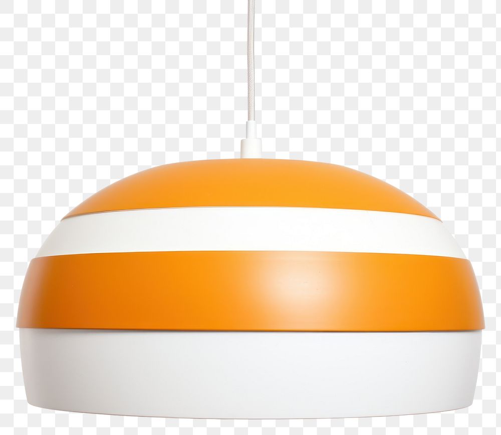 PNG Space age orange pendant lamp lampshade white background electricity.