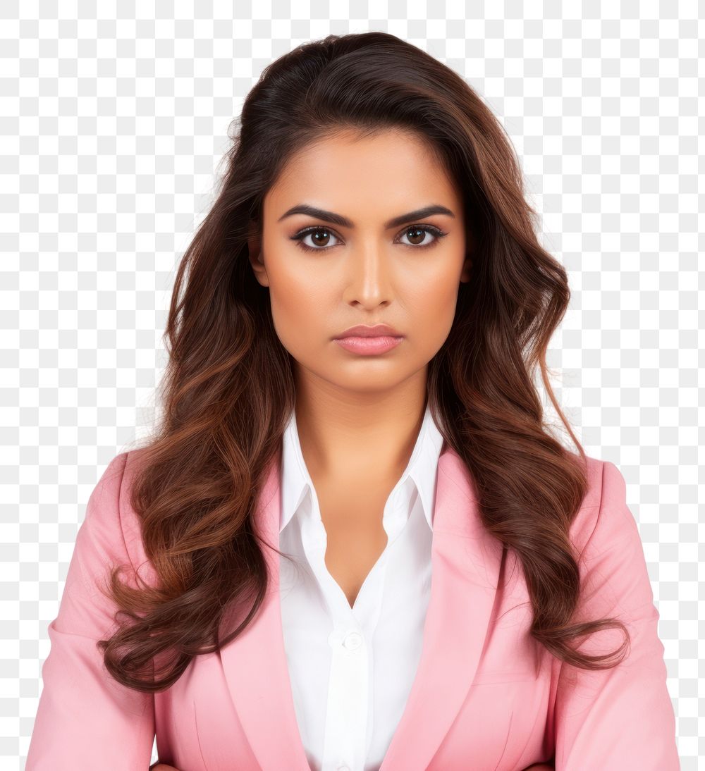 PNG Young Indian business woman portrait adult pink.