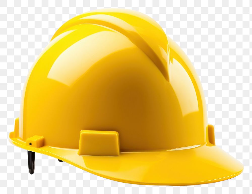 PNG  Yellow safety helmet hardhat yellow white background. AI generated Image by rawpixel.