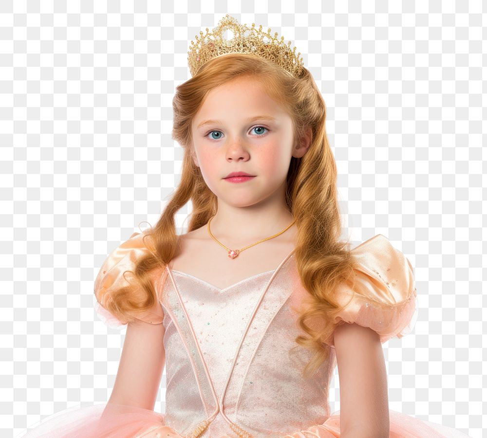 PNG  Princess child doll white background. AI generated Image by rawpixel.