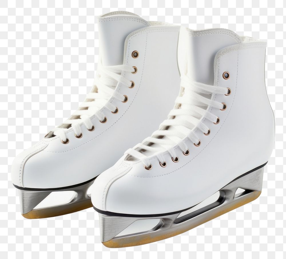 PNG Figure skate footwear white shoe.