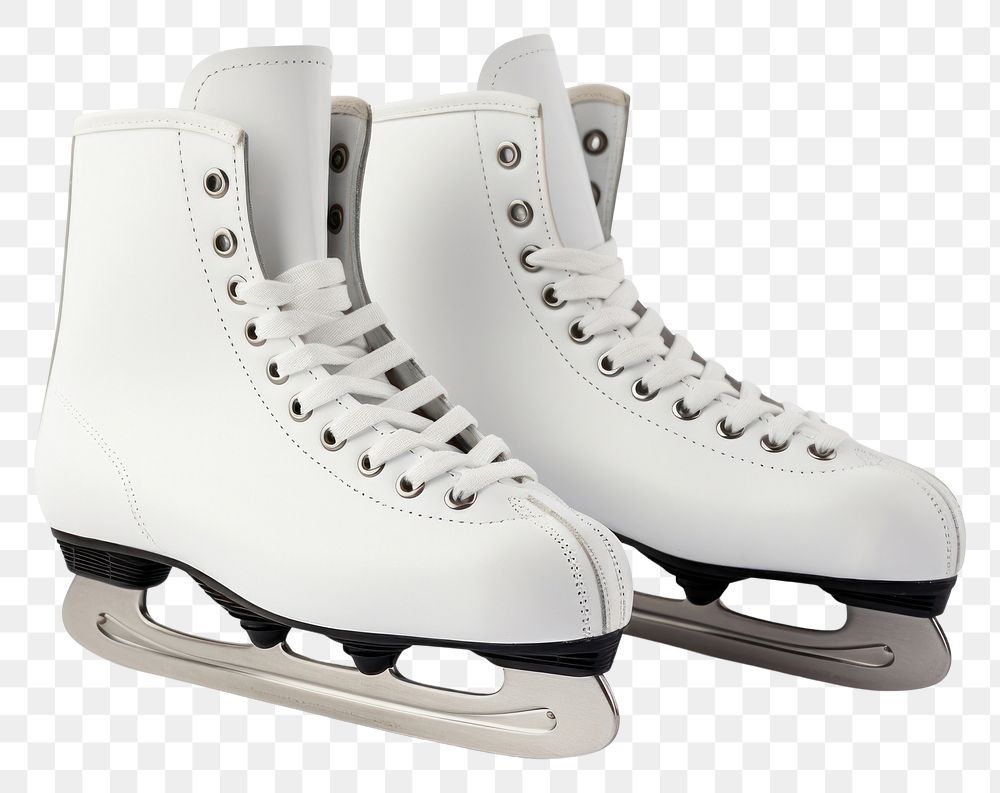 PNG White Figure skate footwear skating sports.