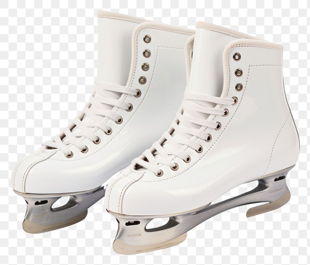 PNG White Figure skate footwear shoe pair.