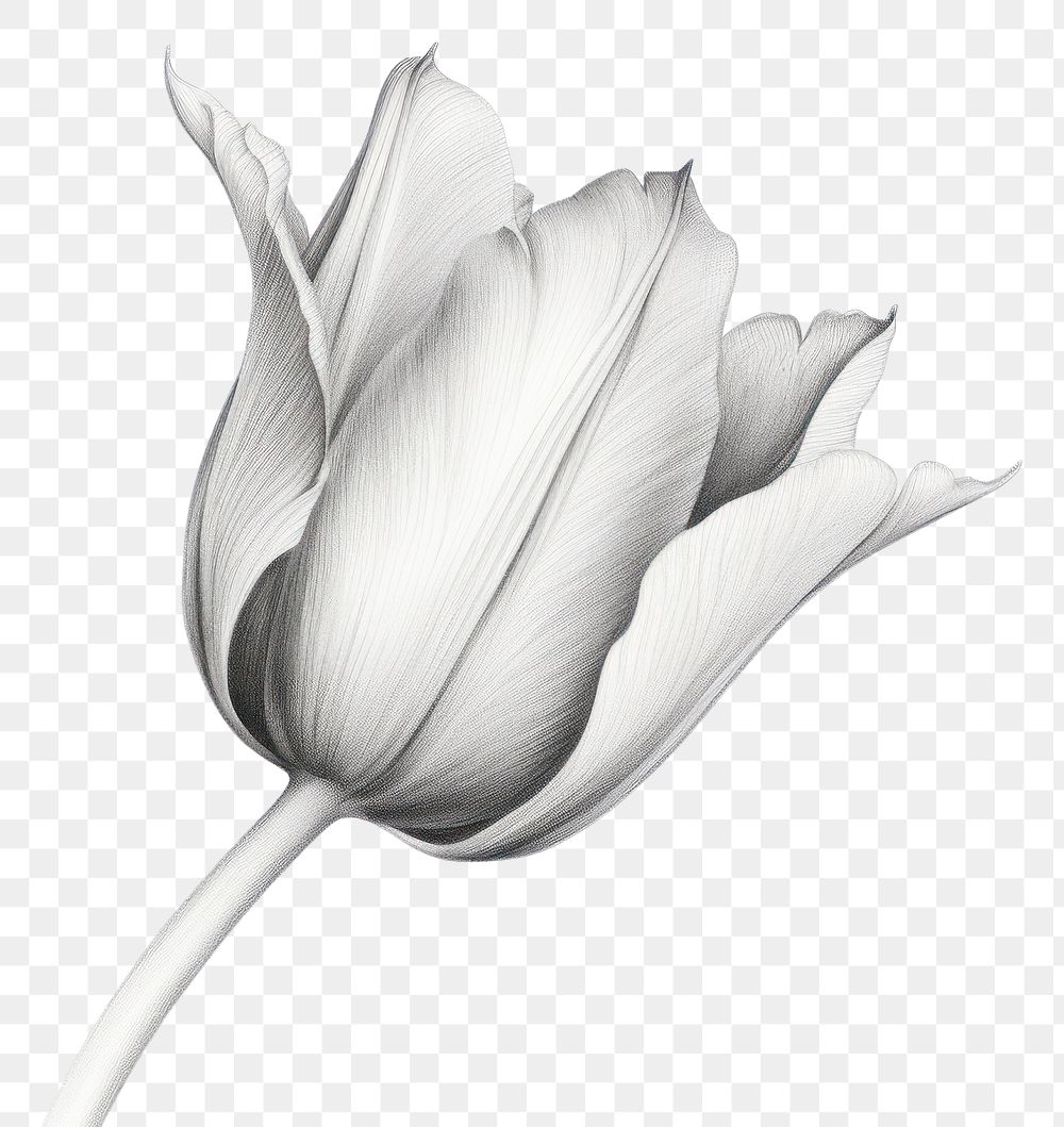 PNG Tulip drawing sketch flower. AI generated Image by rawpixel.