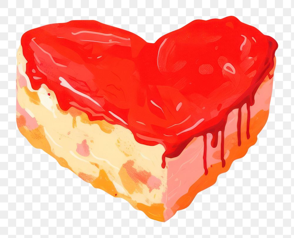PNG Cake in a heart shape food confectionery celebration. AI generated Image by rawpixel.