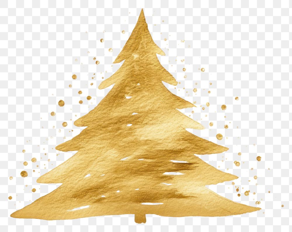 PNG  Christmas tree christmas plant gold. AI generated Image by rawpixel.
