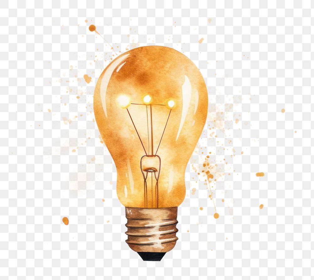 PNG  Lightbulb lamp white background electricity. AI generated Image by rawpixel.