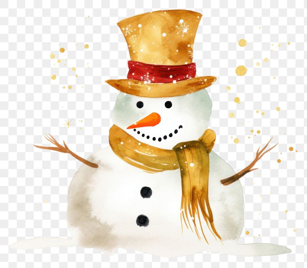 PNG  Snowman winter white representation. AI generated Image by rawpixel.