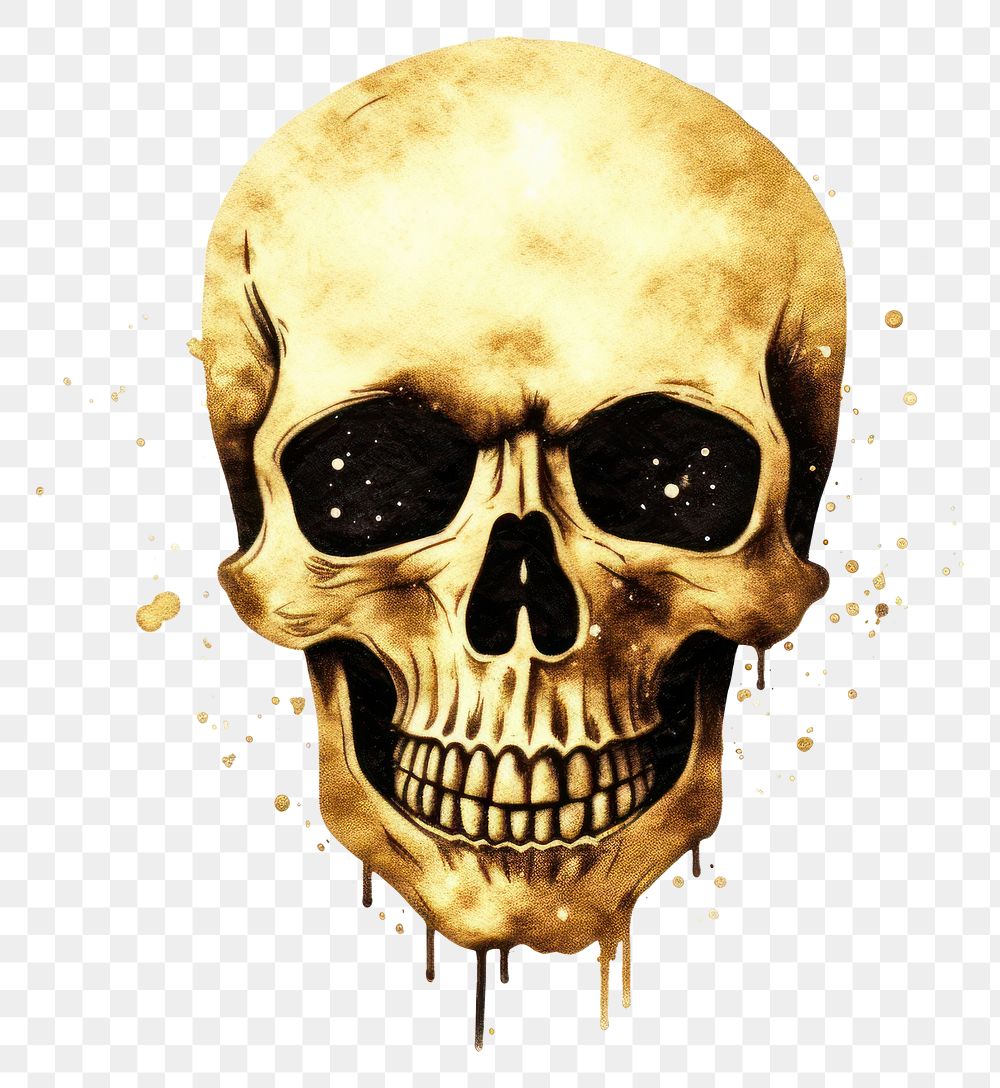 PNG  Skull white background anthropology splattered. AI generated Image by rawpixel.