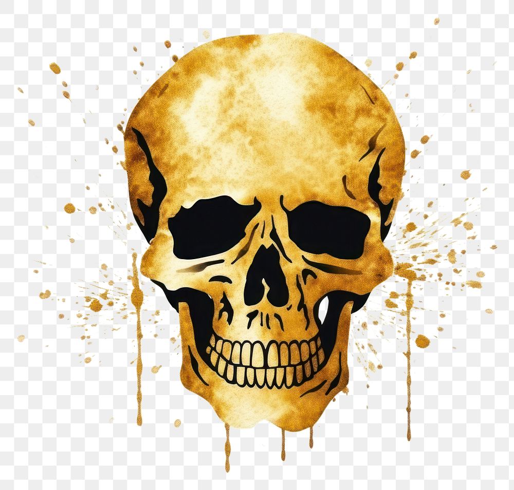 PNG  Skull white background anthropology horror. AI generated Image by rawpixel.