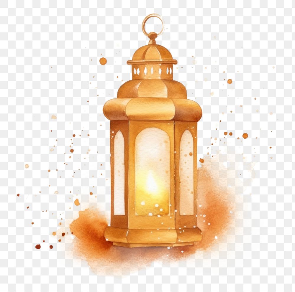 PNG  Ramadan lantern lamp illuminated lighting. AI generated Image by rawpixel.