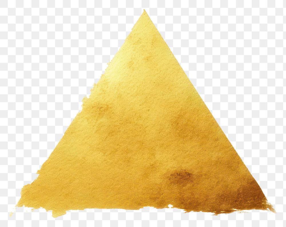 PNG  Triangle gold white background pyramid. AI generated Image by rawpixel.