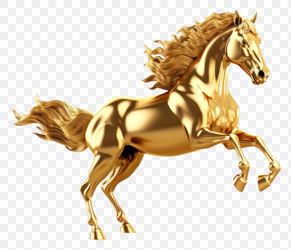 PNG  Horse mammal animal gold. AI generated Image by rawpixel.