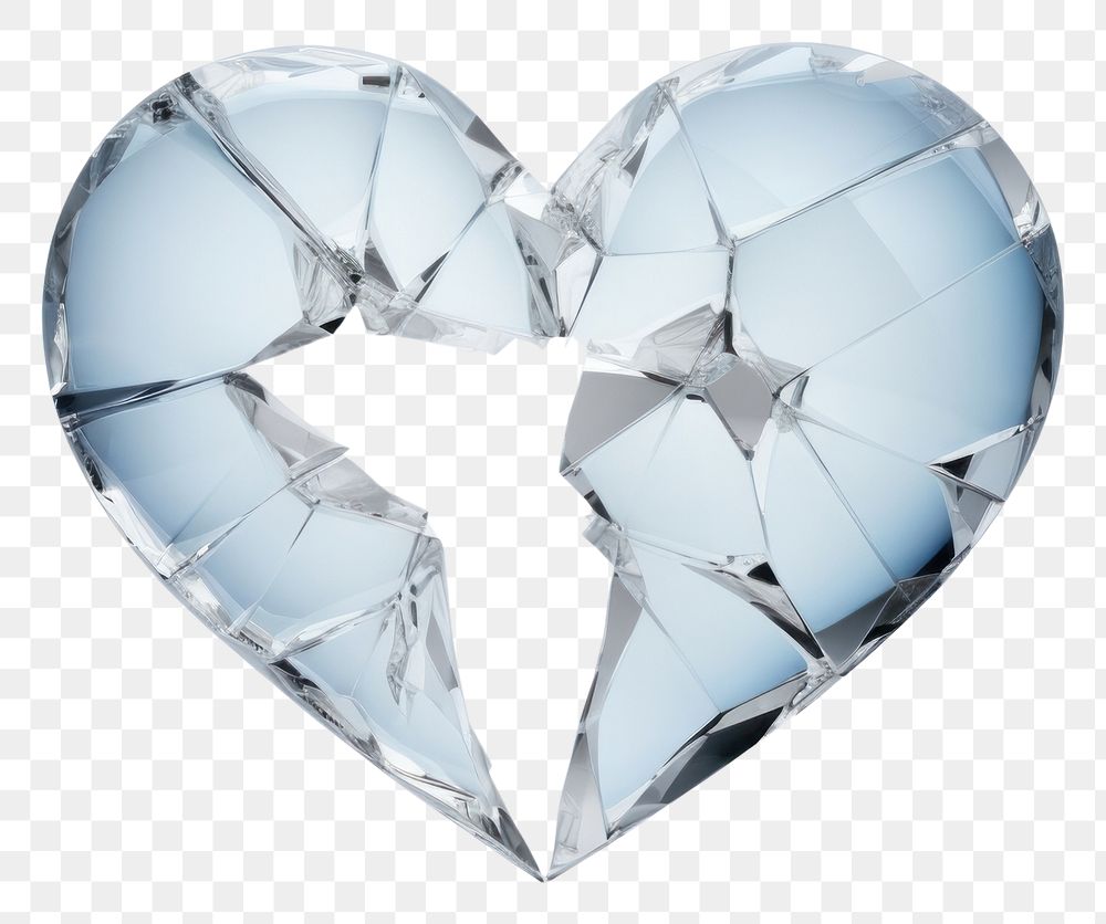 PNG  Transparent glass broken 2 half heart jewelry destruction accessories