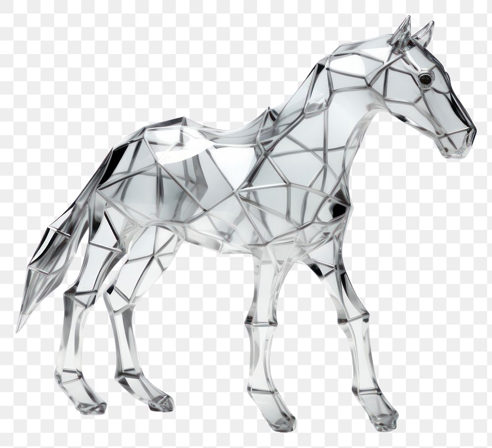 PNG  Transparent glass horse drawing animal mammal.