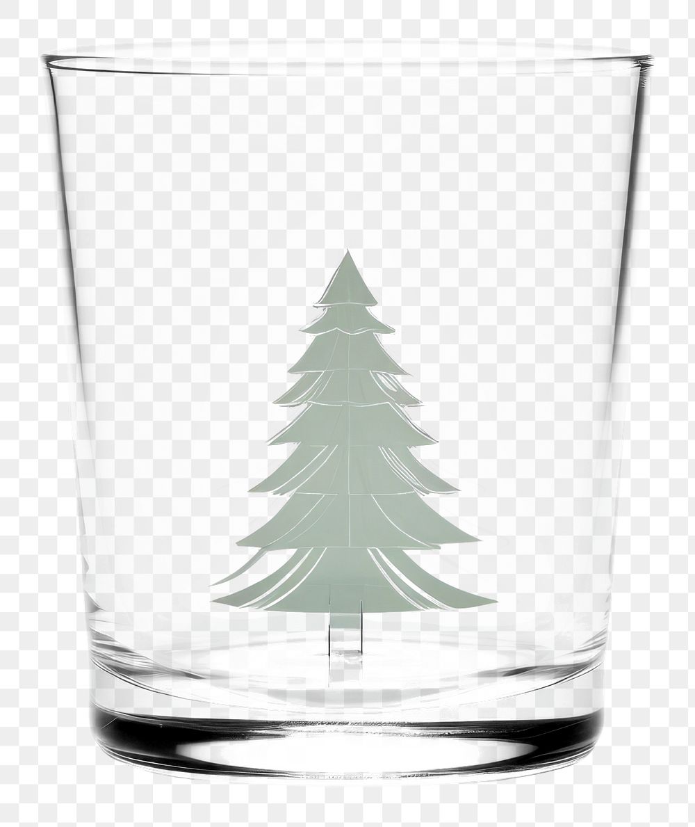 PNG Transparent glass of christmas tree icon vase refreshment celebration.
