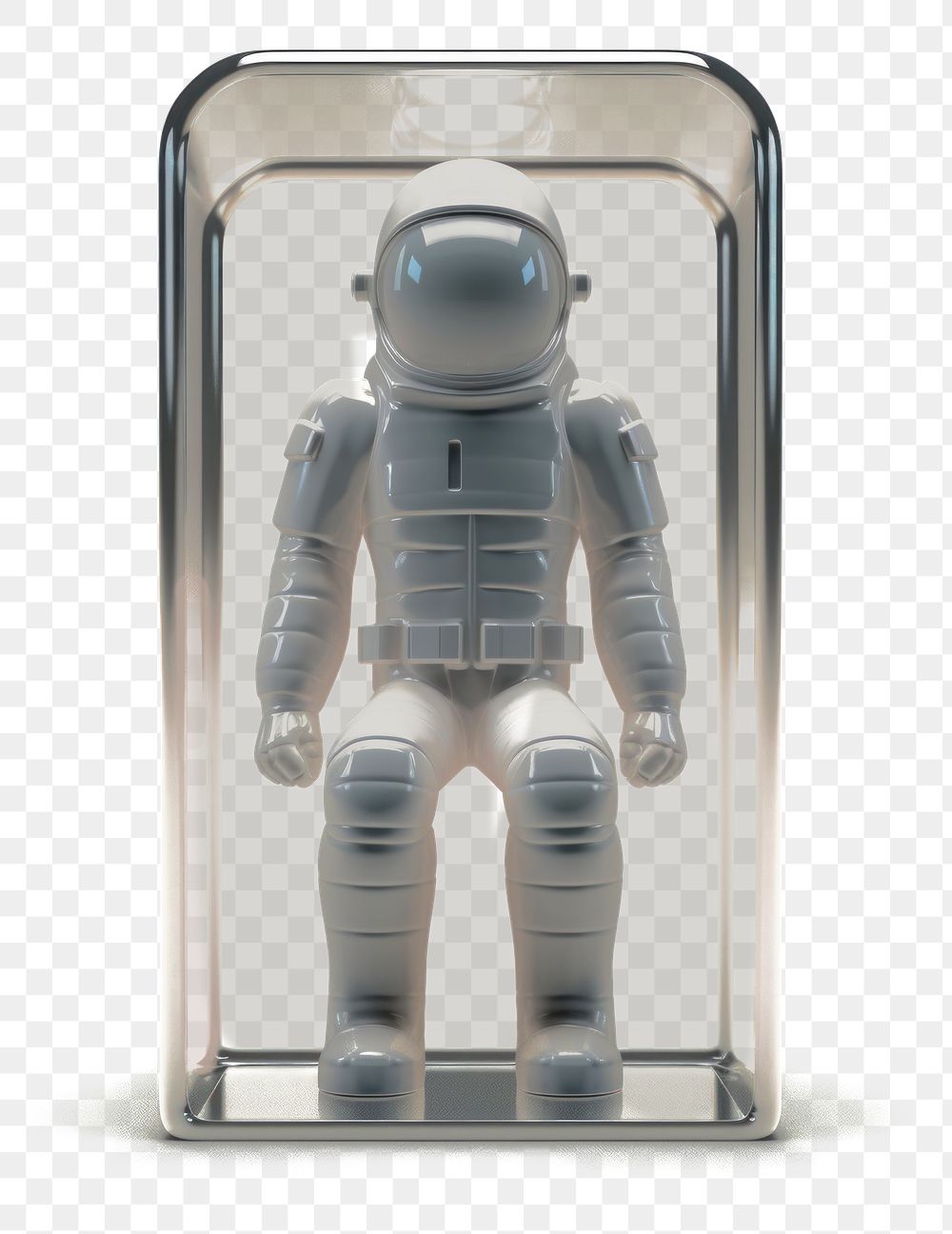 PNG Transparent glass simple astronaut icon robot white background futuristic.