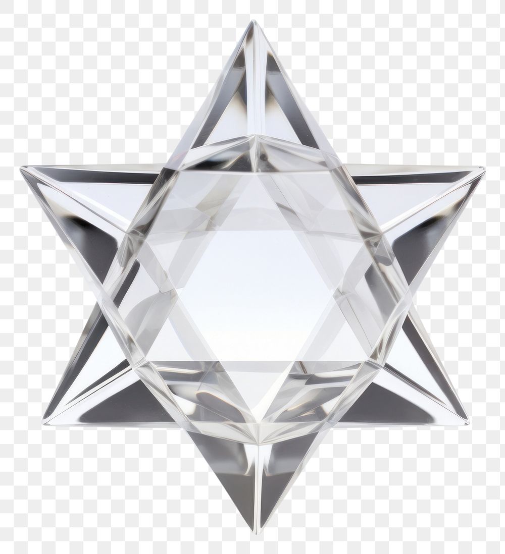 PNG  Transparent glass star of david jewelry white background accessories.