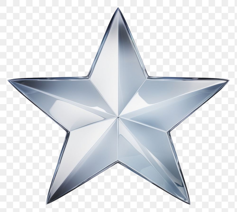 PNG Transparent glass star sheet symbol white background simplicity.