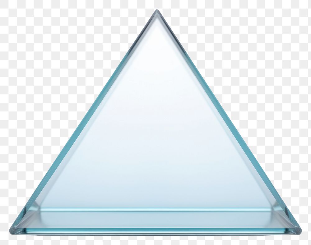 PNG  Transparent glass triangle sheet white background simplicity turquoise.
