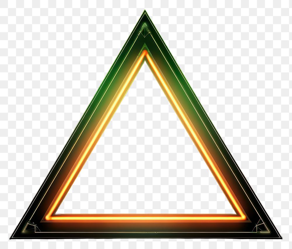 PNG Triangle Frame light green black background.