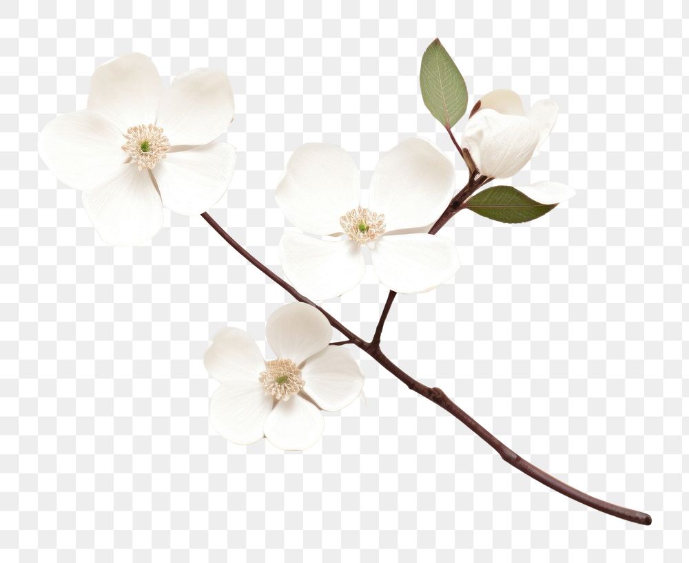 PNG Minimal white flower blossom petal plant. AI generated Image by rawpixel.