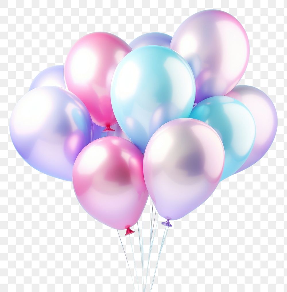 PNG Balloon anniversary celebration decoration.
