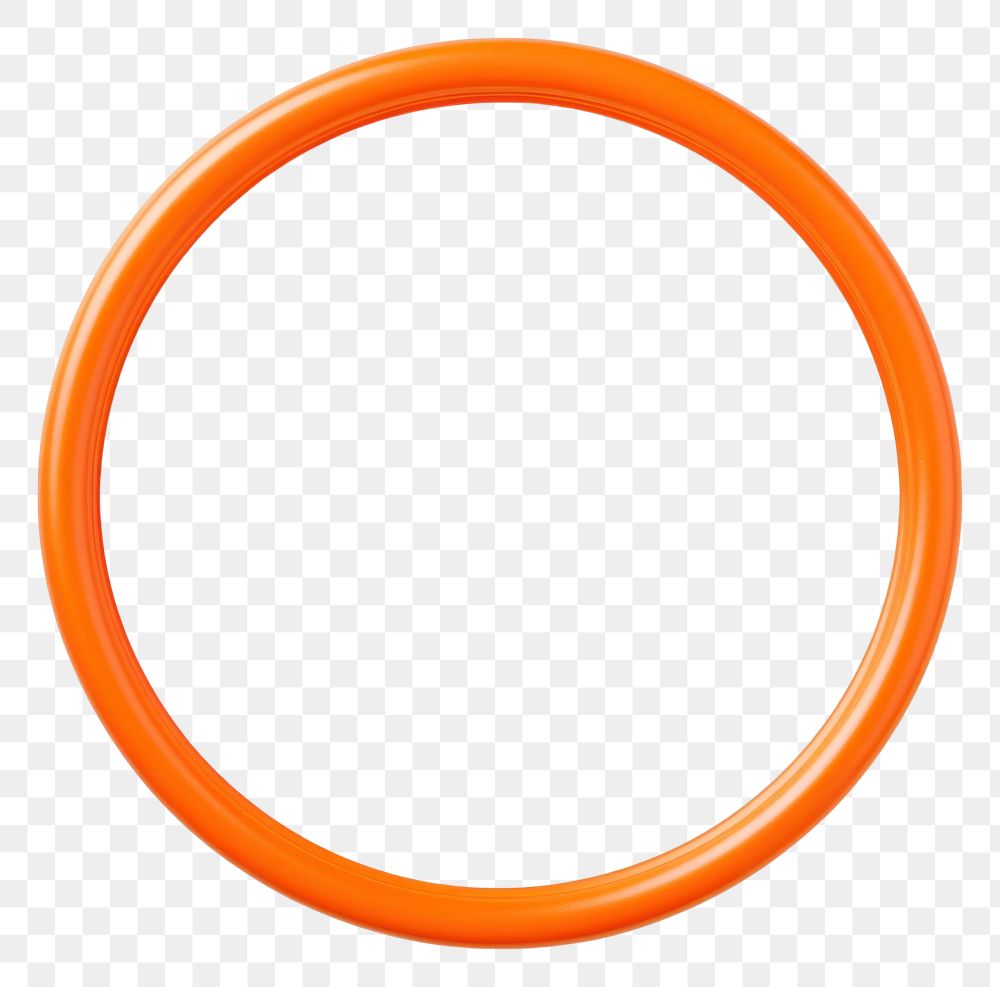 PNG  Modern circle design in orange color white background accessories simplicity.