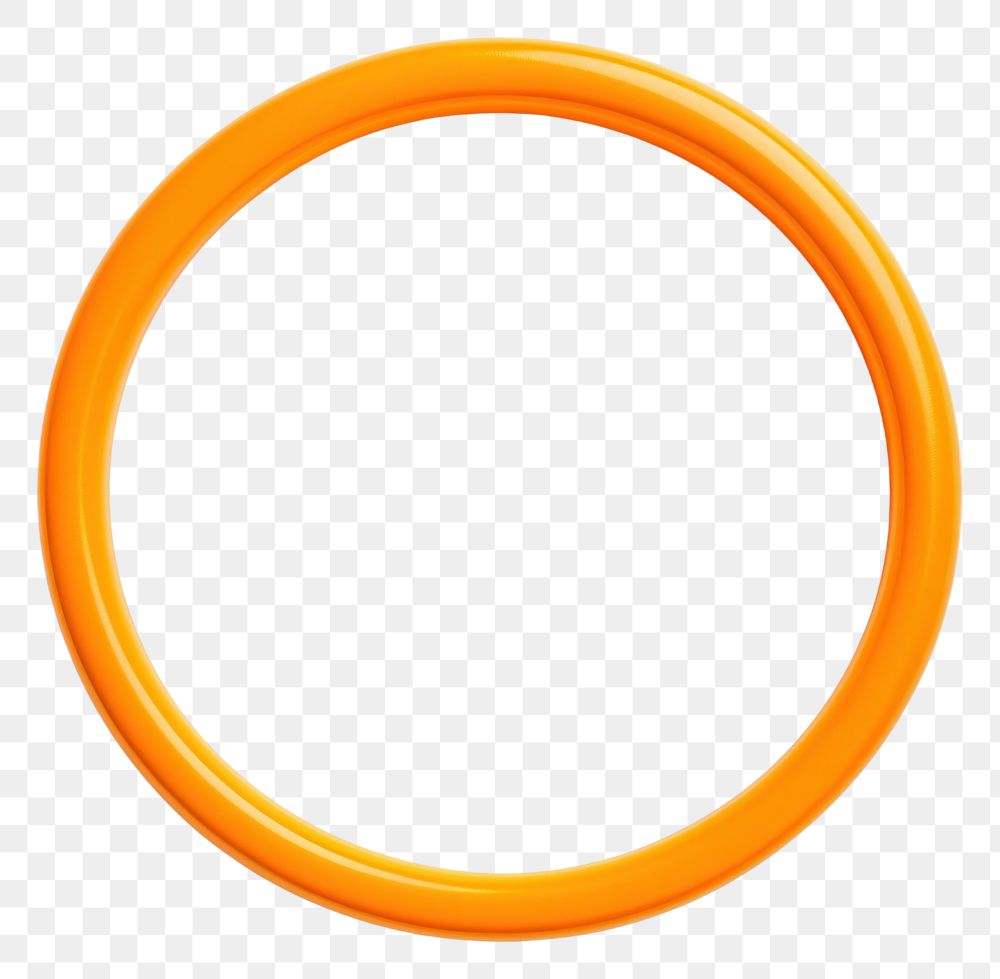 PNG  Modern circle design in orange color jewelry white background accessories.