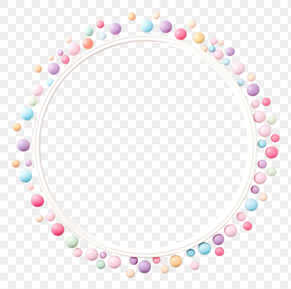 PNG  Mini girly circle in pastel color necklace jewelry photo.