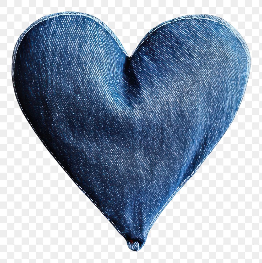 PNG Cut denim jeans cloth in heart shape darkness textured textile. AI generated Image by rawpixel.
