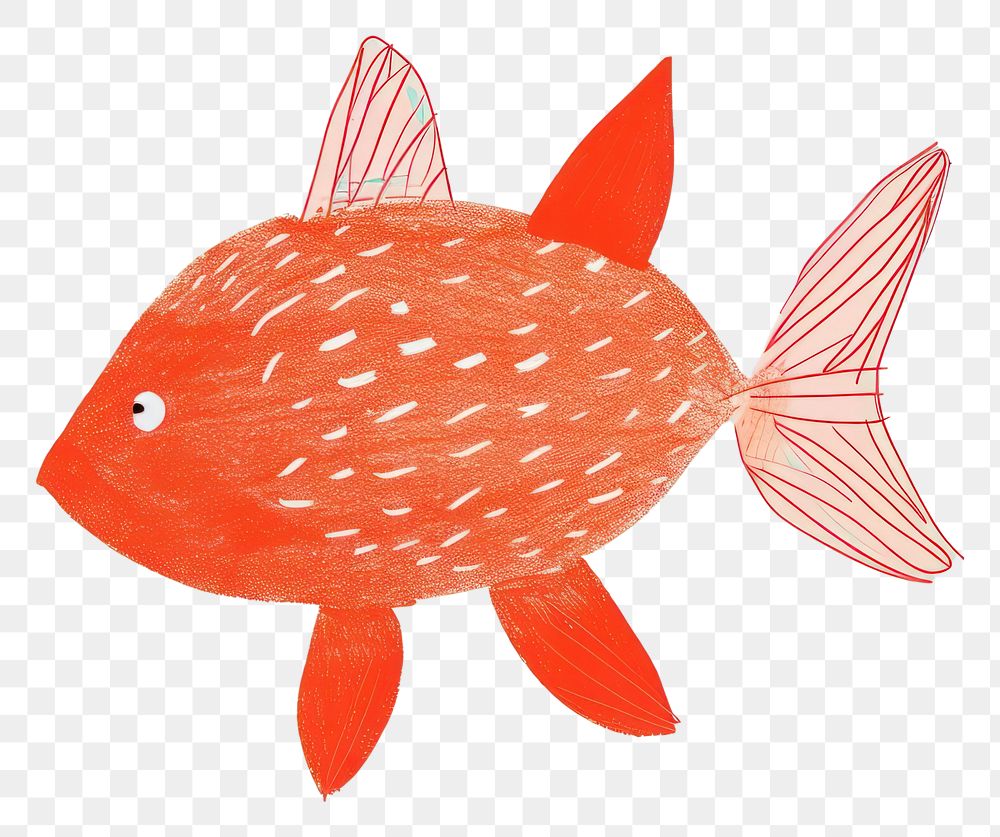 PNG Cute fish illustration animal underwater goldfish.