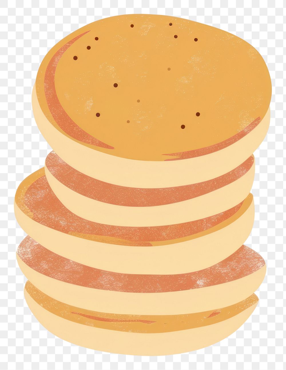 PNG  Cute pancake illustration dessert bread food.