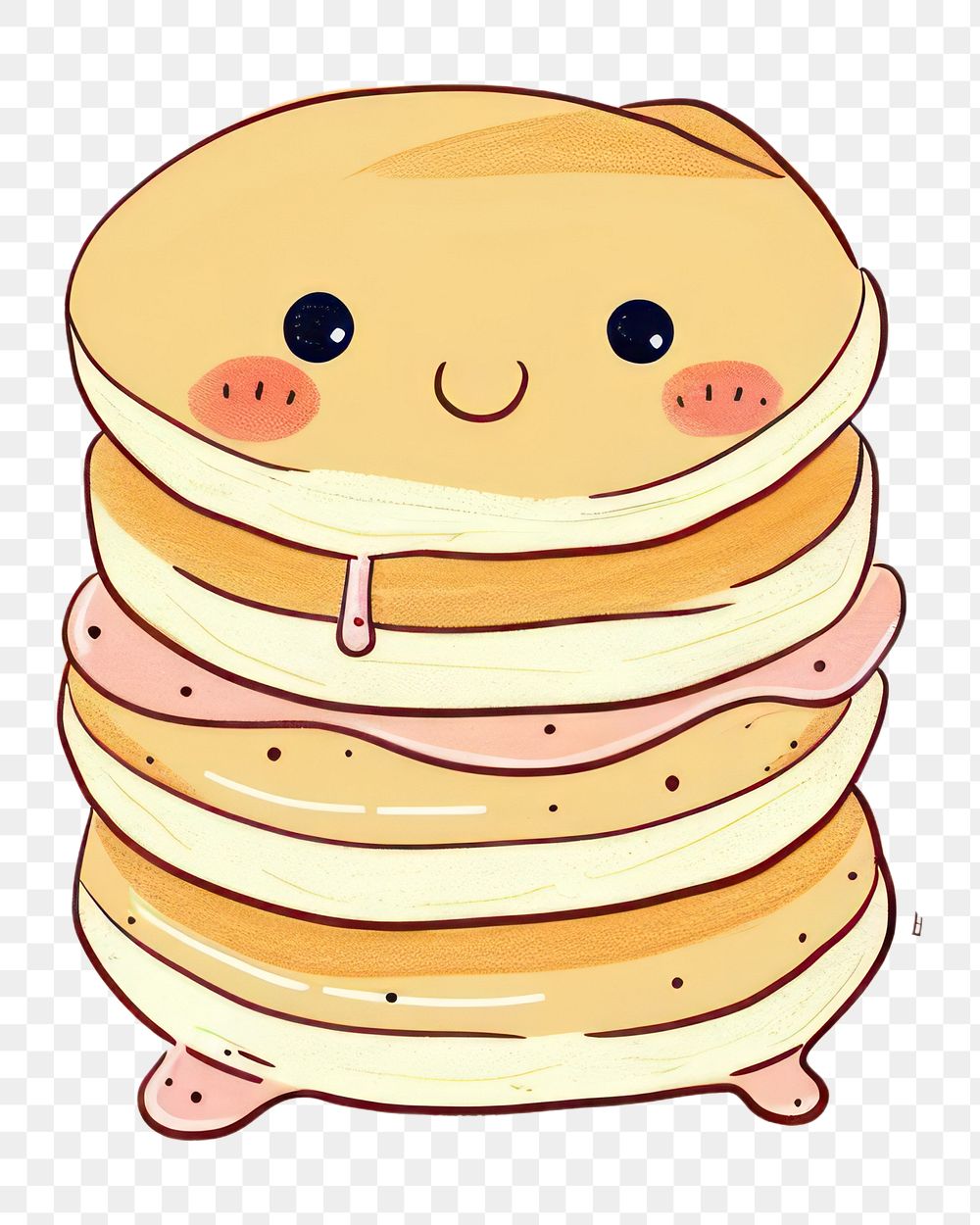 PNG Cute pancake illustration bread | Free PNG - rawpixel