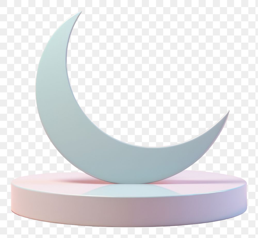 PNG  Holographic Ramadan greeting moon crescent graphics.