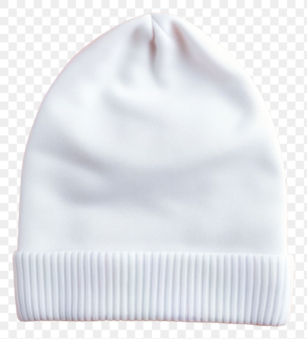 PNG Beanie mockup white headgear headwear.