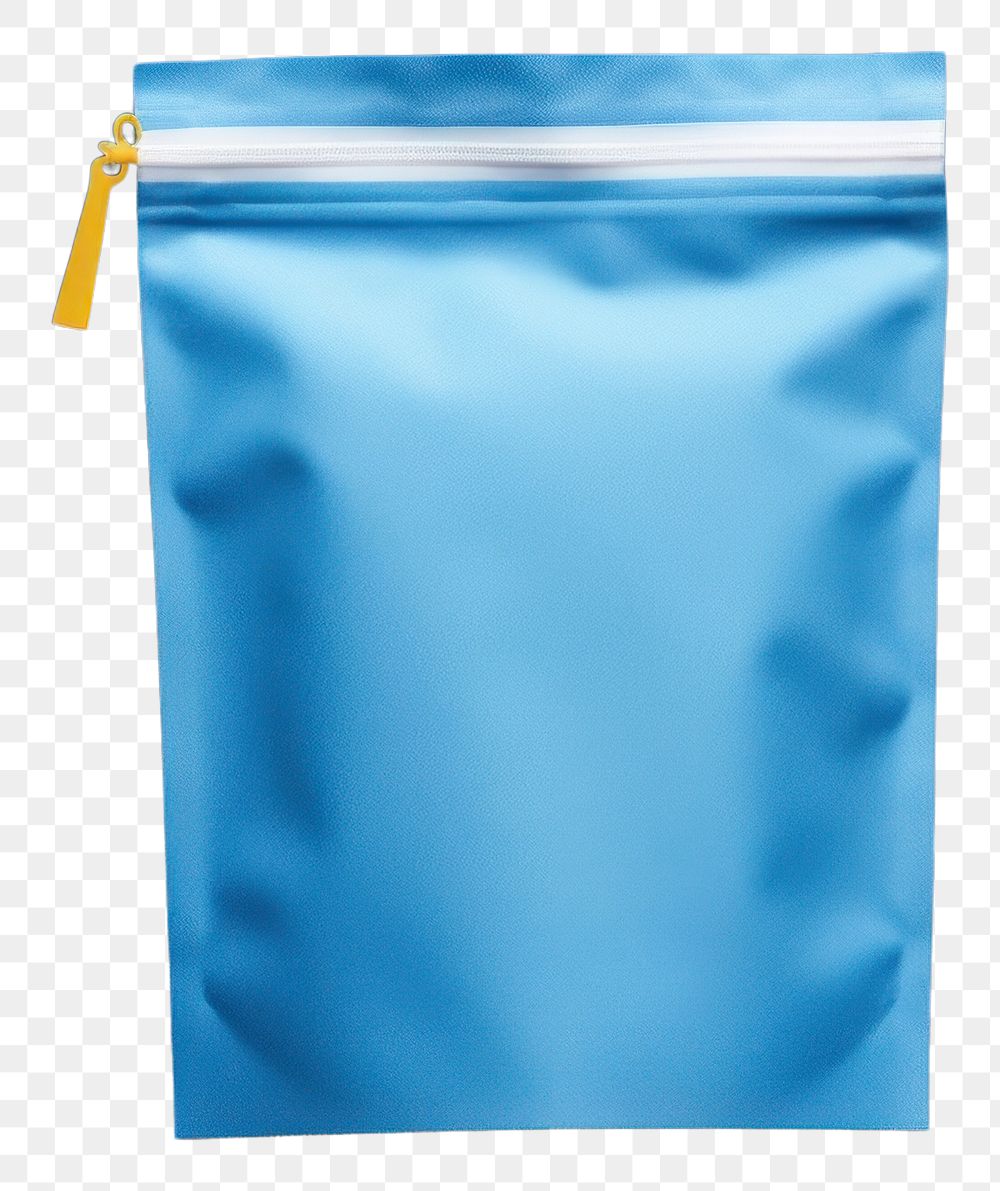 PNG Pouch packaging mockup blue bag yellow.