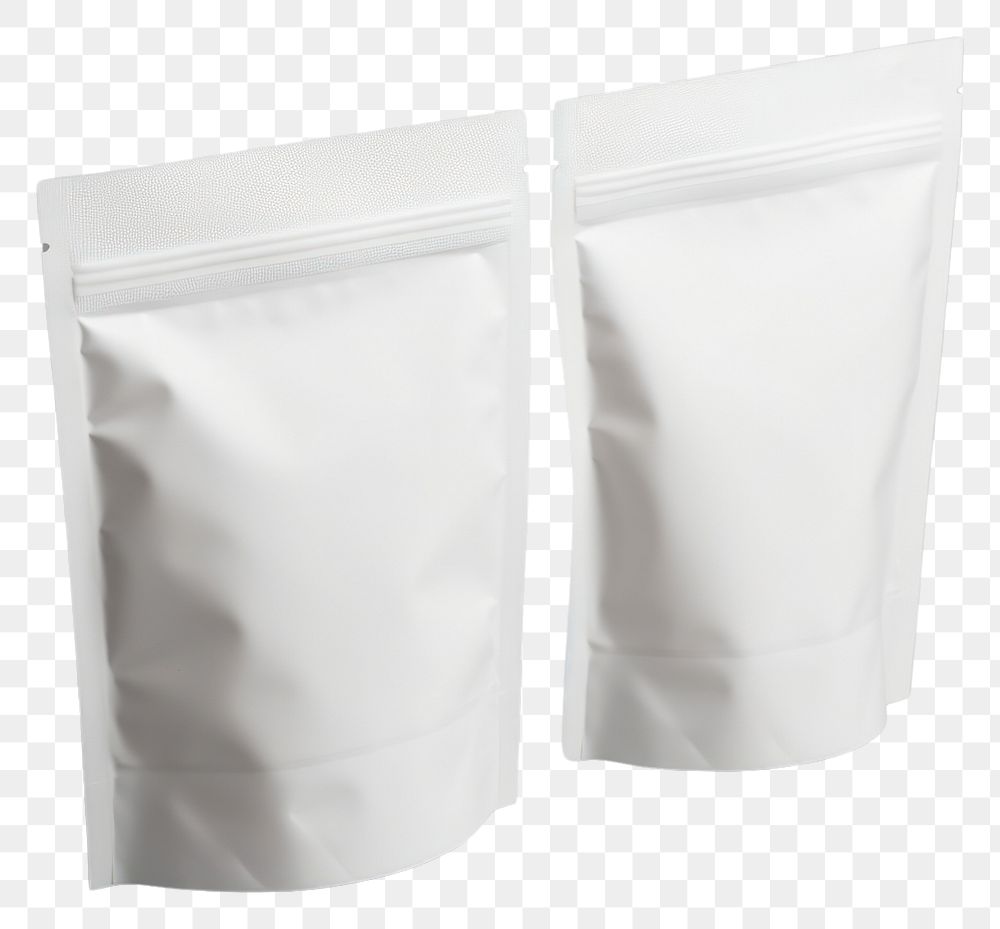 PNG Pouch packaging mockup white gray bag.