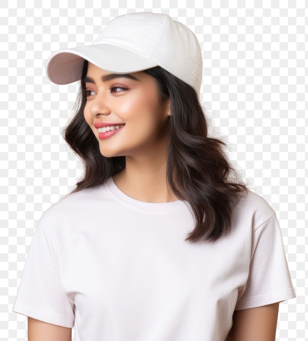 PNG  Cap mockup perfection hairstyle headwear.