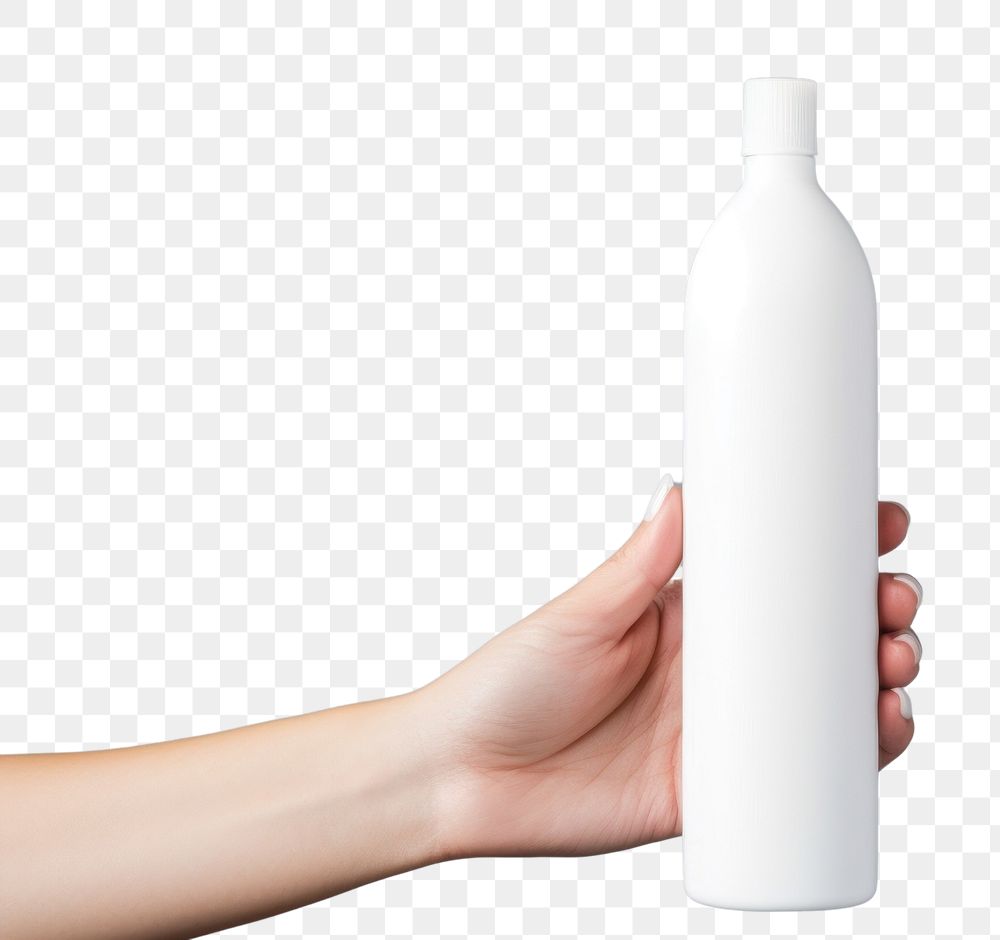 PNG  Dropper bottle mockup cylinder holding hand.