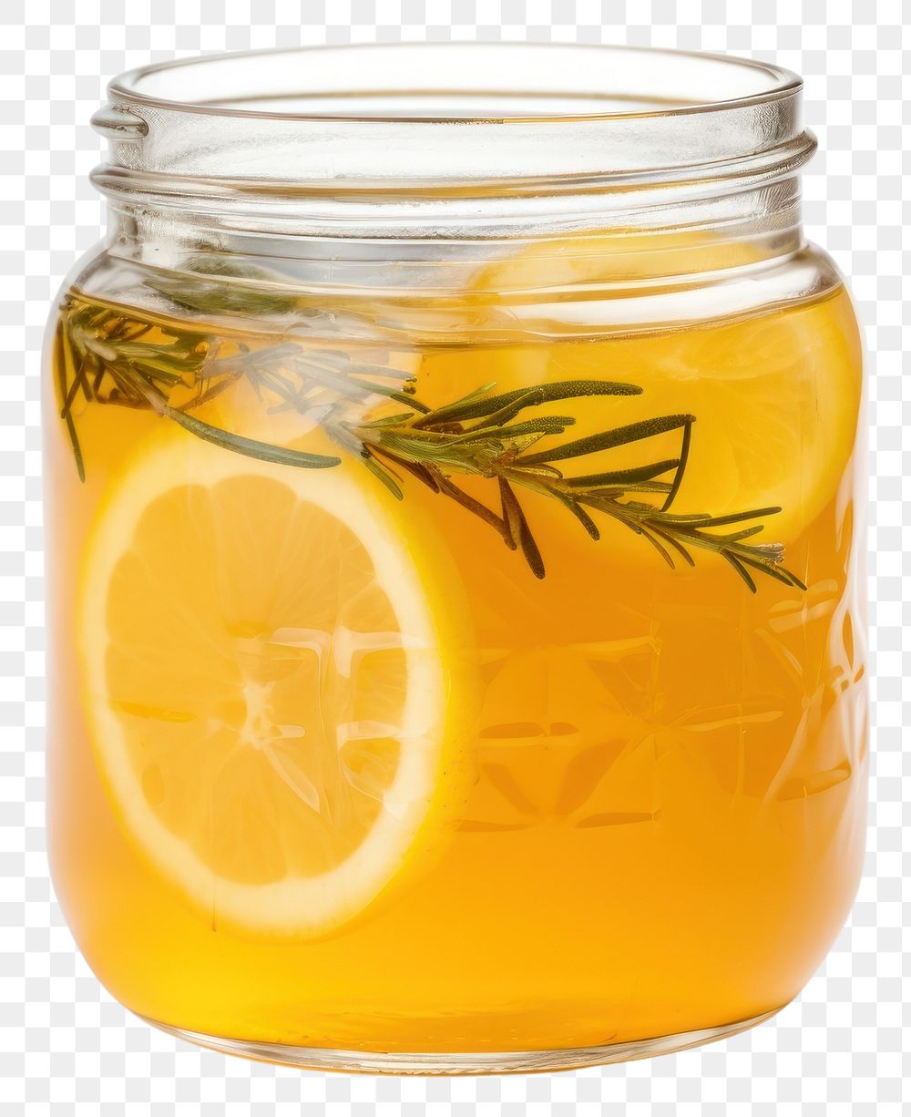PNG Kombucha jar lemonade beverage.